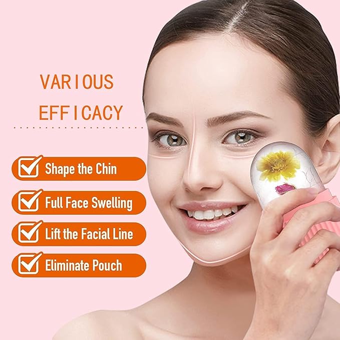 Pam Herbals Ice Face Roller - Silicone Facial Ice Cube Mould for Face, Eyes & Neck Massage, Reusable Cordless Cooling Skin Care Beauty Tool for Daily Self Care Routine (Pack of 1)