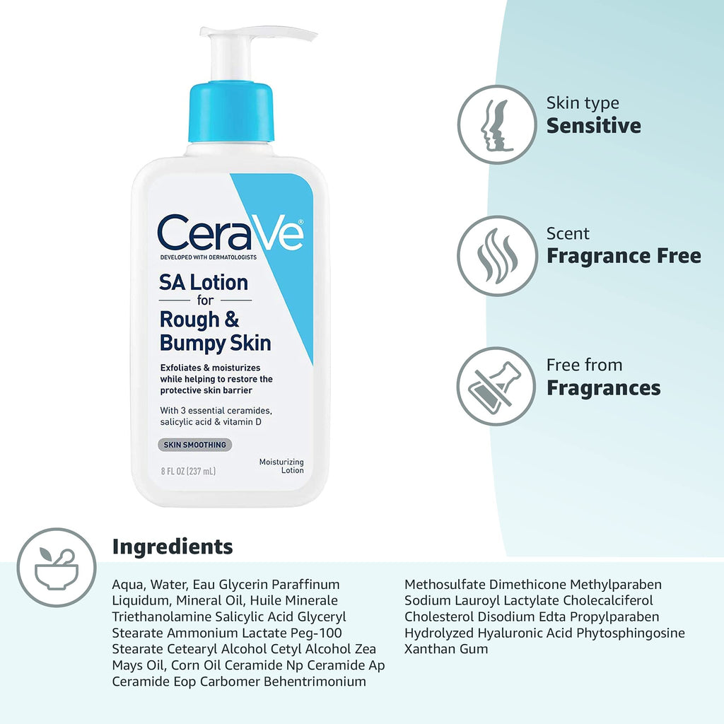 CeraVe Salicylic Acid Lotion, Body Lotion for Rough & Bumpy Skin, 8oz