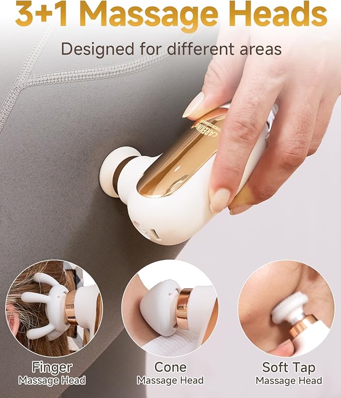 CAREKING Mini Massage Gun Travel Size, Powerful Small Massage Gun Deep Tissue for Pain Relief, Muscle Massager for Neck Shoulder Thigh Scalp Quiet Pocket Massager, FSA-HSA Eligible