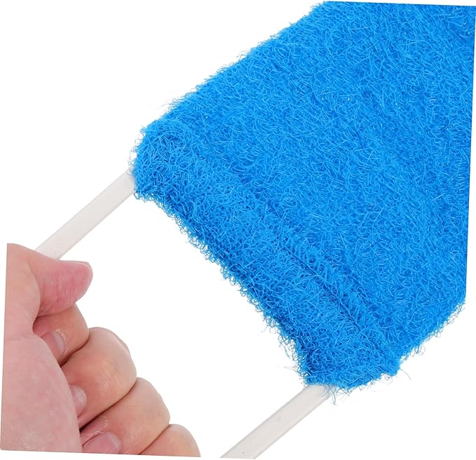 FOMIYES Double Sided Natural Bath Scrubber Massage Towel with Strong Exfoliating Pull Back Strap for Men and Women Long Back Scrubber Belt for Promotes Smooth Skin and Random Random Color