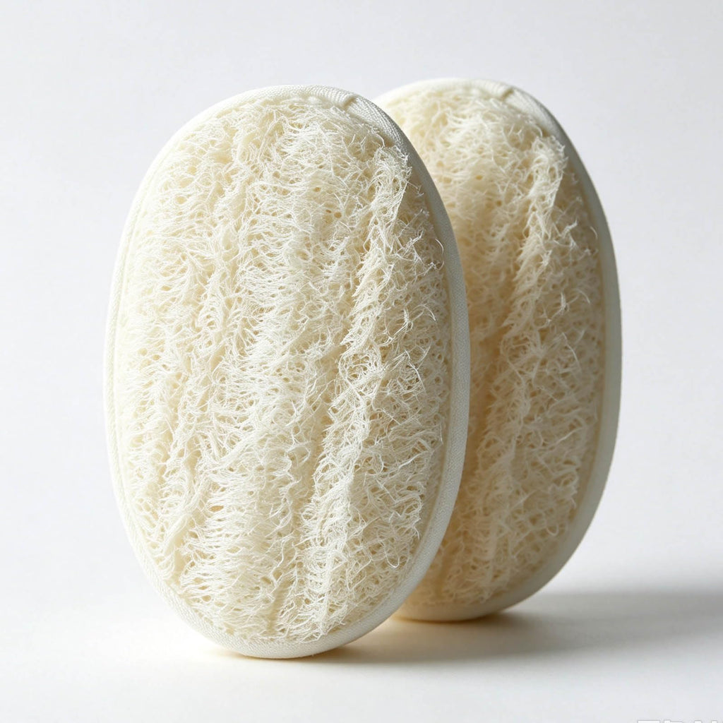 Natural Loofah Sponge, Exfoliating Loofah Back Scrubber for Shower, 2-Pack