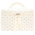 Quilted Makeup Bag for Women, Travel Cosmetic&Toiletry Bag,Gauze Heart