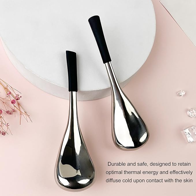 Dan&Dre Ice Globes, Stainless Steel Face Massage Tools for Reducing Puffiness and Wrinkles, with Cooling Effect for Skin Care and Beauty