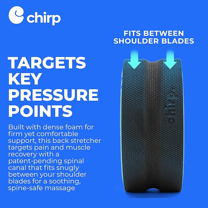 Chirp Wheel+ Foam Roller, Back & Neck Pain Relief, Mint 10-Inch