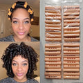 meigick 40Pcs Perm Rods Set - Plastic Cold Wave Rollers Non-Slip Hair Curlers for Long, Medium, Short Heatless Perming and Hairdressing (Yellow)