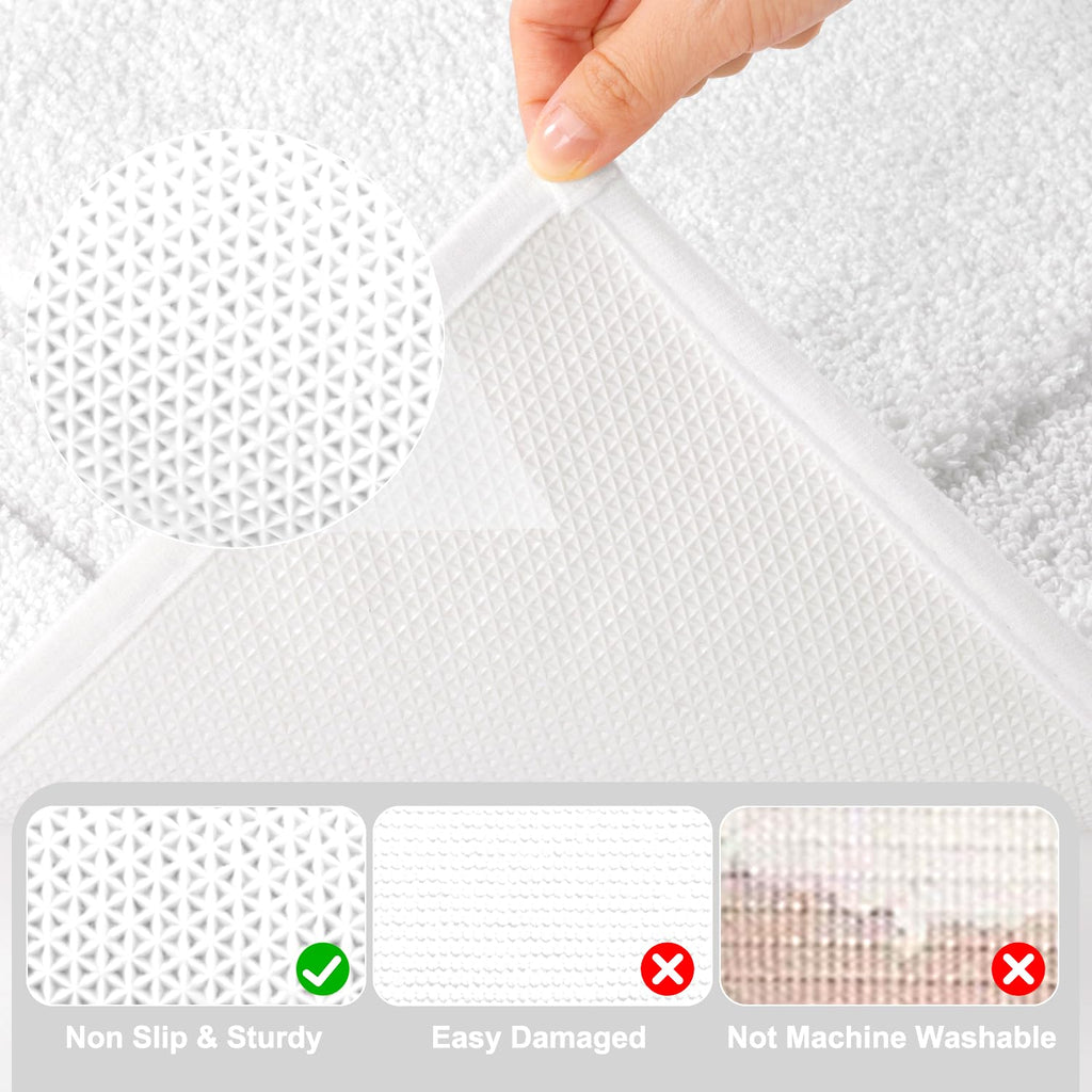 SHACOS Soft Microfiber Bathroom Rugs Set 2 Pieces with Toilet Rug