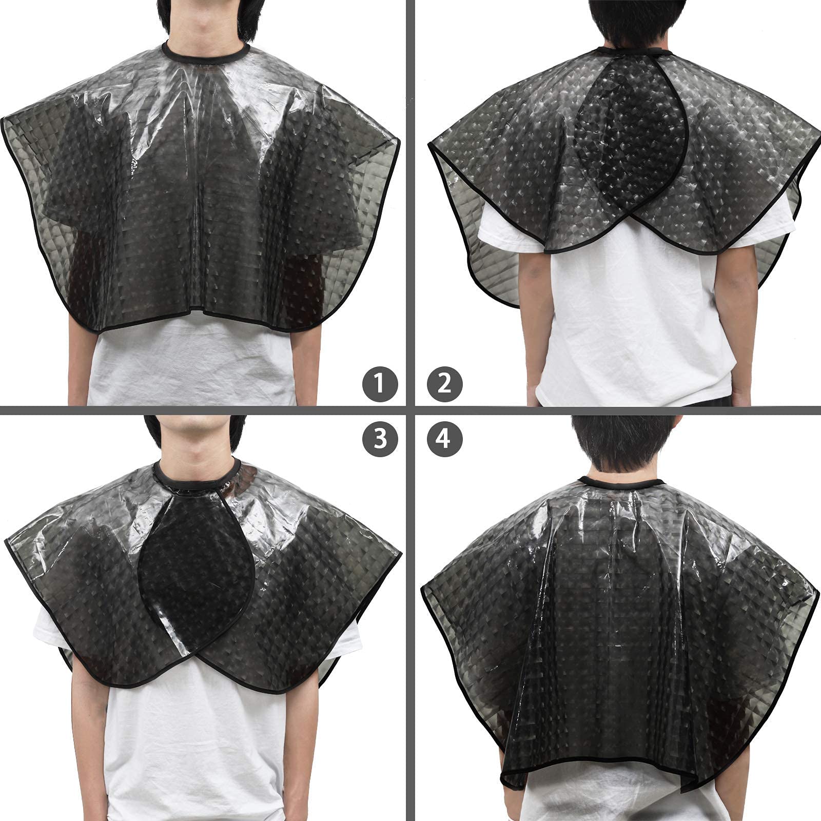 YELEGAI Waterproof unisex-adult Hair Dye Cape,Short Comb-Out Capes for Hair Stylist,Makeup Apron for Hair Color,Bleach,Shampoo and More