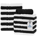 DAN RIVER 100% Cotton Washcloths 20 Pack Premium Quality Face and Body Cloth, Quick Dry Essential Towels for Bathroom, Hand, Kitchen & Cleaning, Baby Rugs | 11X11 in | 400 GSM | Grey + White