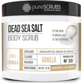 pureSCRUBS Premium Vanilla Body Scrub Set, Exfoliating Dead Sea Salt Scrub