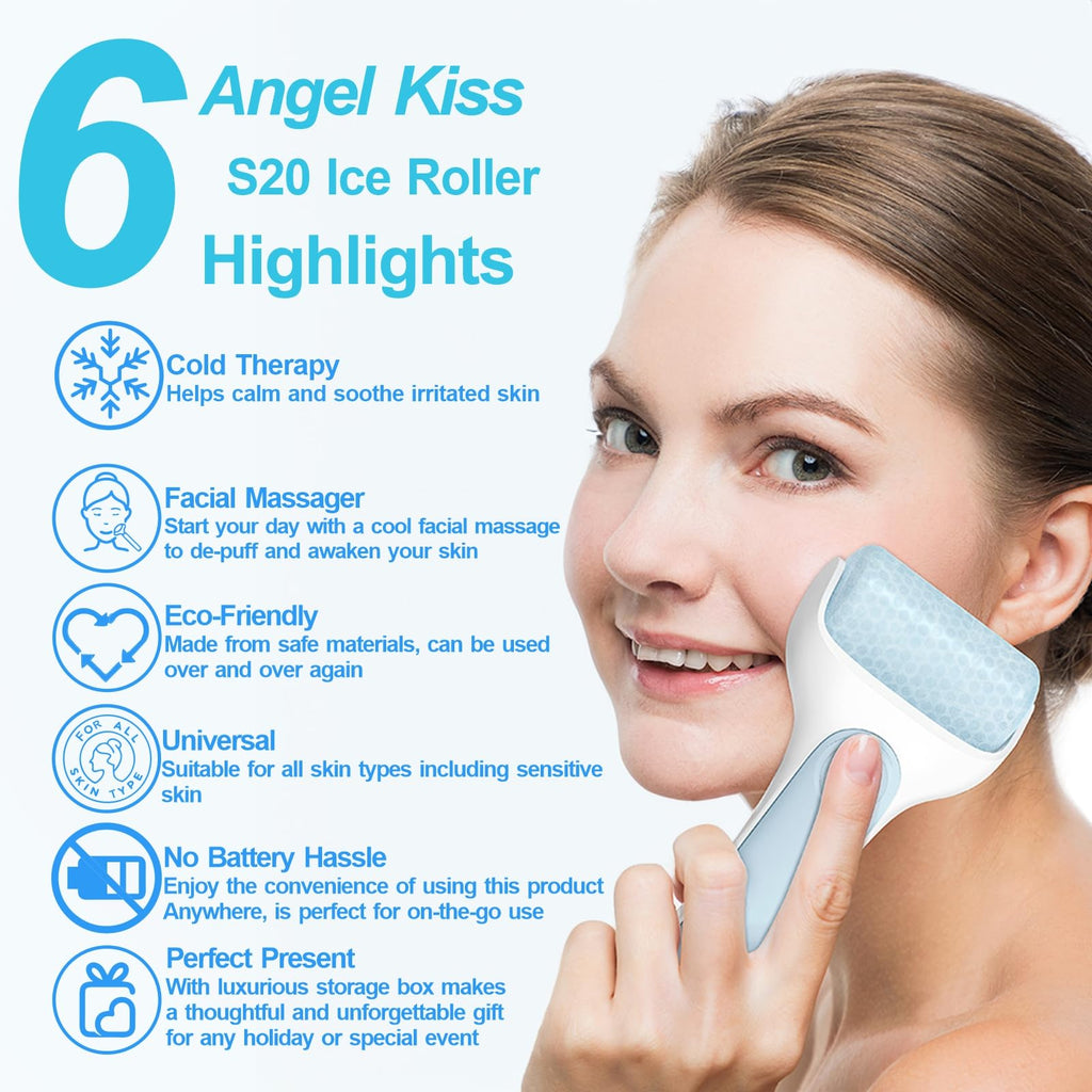 Angel Kiss Ice Roller for Face Eye - Women Gift Idea - Facial Massage Tool