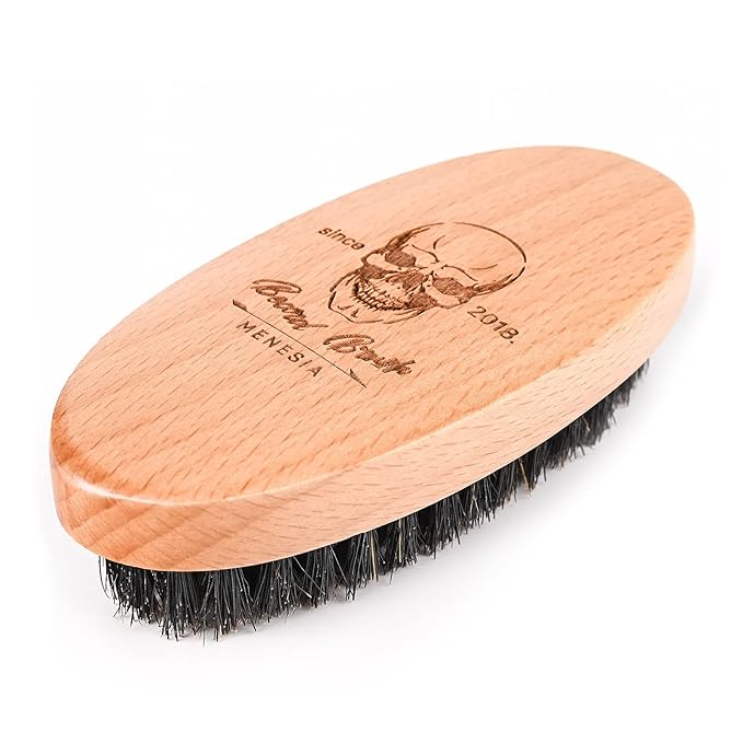 Menesia Soft Boar Bristle Beard Brush for Men