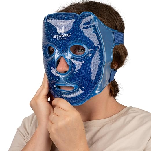LIFE WORKS Gel Bead Blue Face Mask