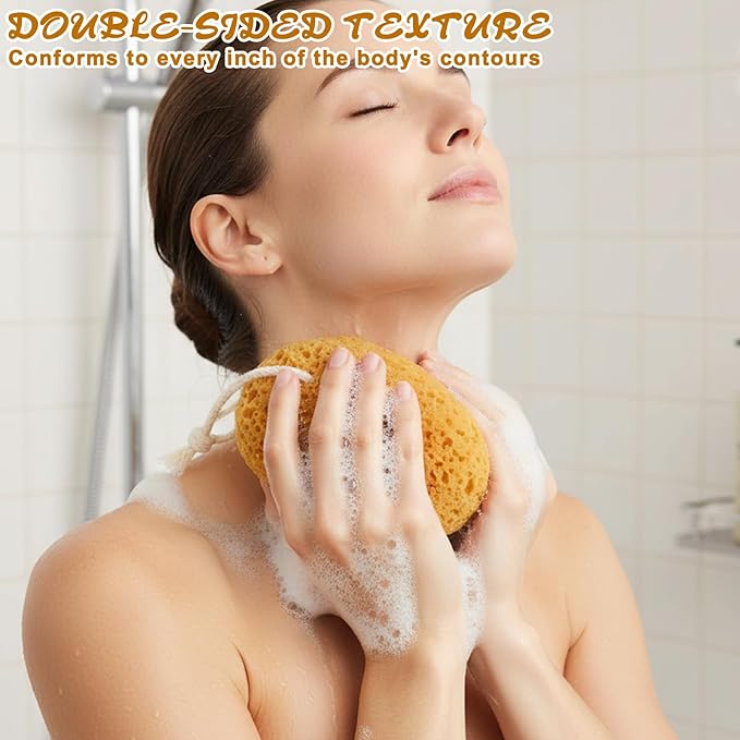 2 Pcs Bath Sponges for Shower, Body Scrubber Sponges