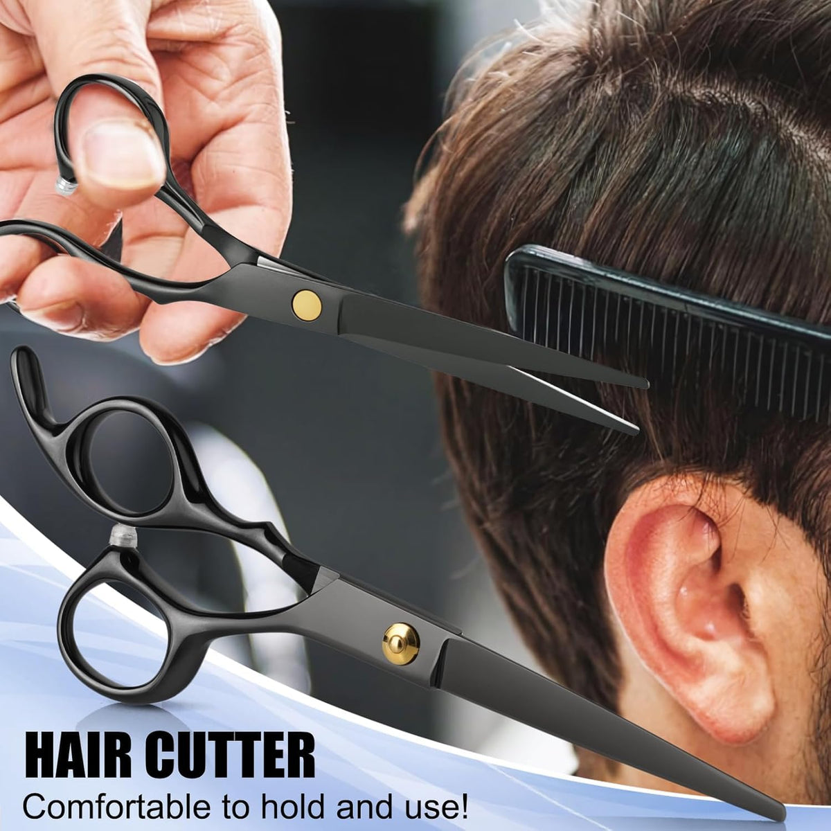13 Piece Hair Cutting Scissors Set with Thinning Shears for Home and Salon