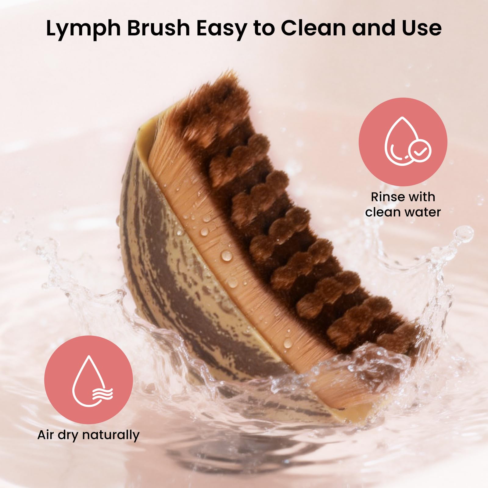 Cwfas Lymphatic Contour Face Brush for Lymphatic Drainage & Facial Sculpting, Depuffing Tool for Makeup Prep and Self-Care, Boosts Circulation and Skincare Absorption (2-Piece Face Brush) Medium