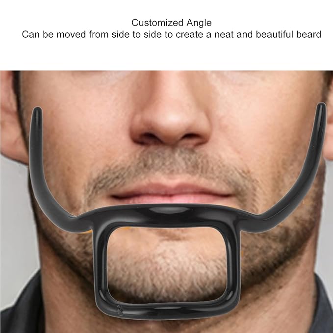 Beard Shaper Beard Hairline Shaping Tool for Easy Grooming Versatile and Portable Beard Styling Template for Men Convenient for Home and Salon Use (Black)