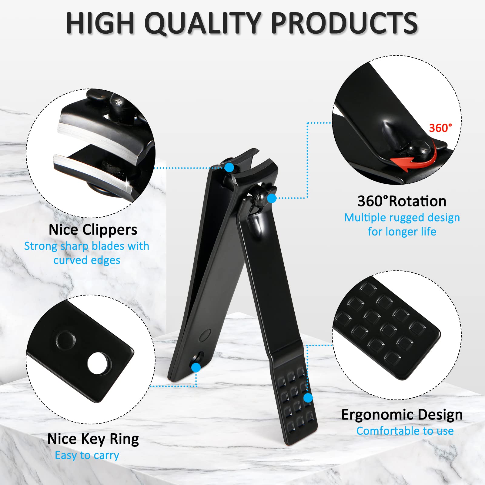 MINKINH Manicure Set Professional Nail Clipper Kit-26 Pieces, Brown