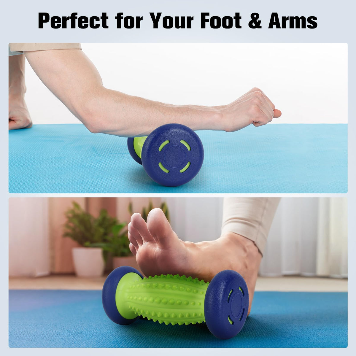 Maliton Massage Ball Set - 3 in 1 - with Foot Roller & Spiky Balls