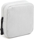 ZOEMTIU Small Makeup Bag for Purse,Mini Cosmetics Bag cute Zipper corduroy Cosmetic Pouch Storage Pouch Travel Toiletry Organizer for Women Girls(White)