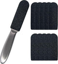 1 Pcs Professional Pedicure Foot File and Callus Remover for Hard Skin,Stainless Steel Foot Rasp File with 10 Free Refill Grits Replacement Pads with Two Sides Simple Bath Pedicure Salon Foot Scrubber
