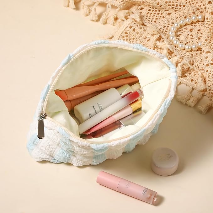 Purbert Bubble Cloud Makeup Bag - Large Capacity Travel Cosmetic Organizer