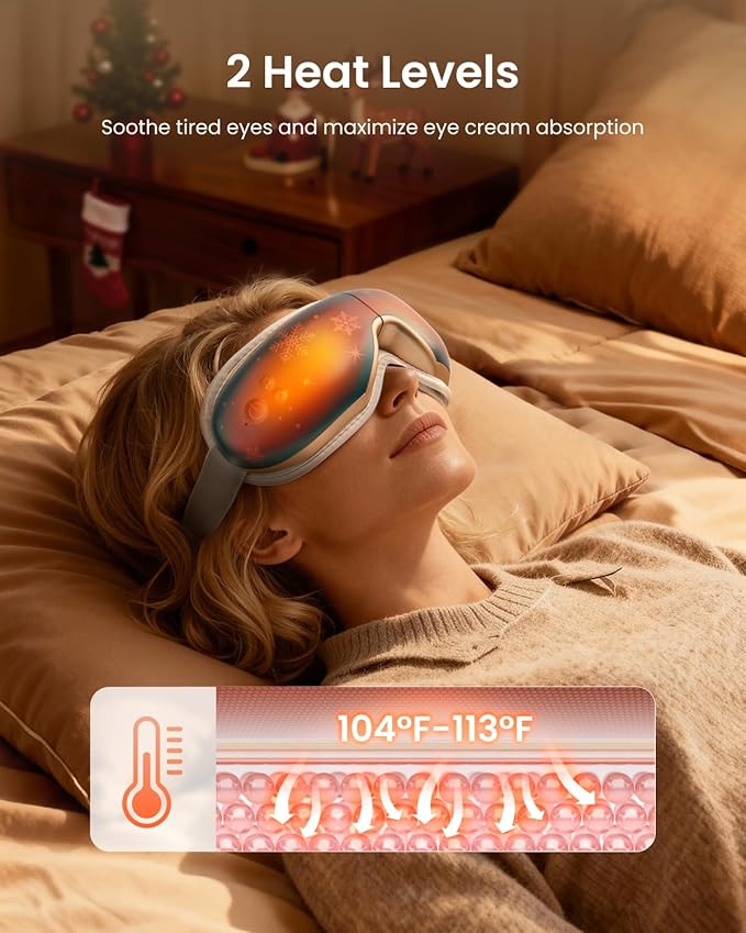 RENPHO Eyeris 1 Eye Massager with Heat, Relaxing Birthday Gifts for Men Women, Smart Eye Mask for Dry Eyes Relax, Eye Strain