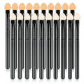 UorPoto Foam Eyeshadow Applicators Double Sided Sponge Tip Reusable，20Pcs Professional Organic Long Handle Washable Makeup Eye Shadow Brush Set