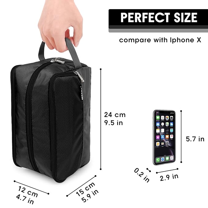 WANDF Travel Toiletry Bag for Men, Small Dopp Kit for Toiletries