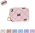 Playexen Mini Makeup Bag, Corduroy Small Cosmetic Bag for Purse, B-LPink