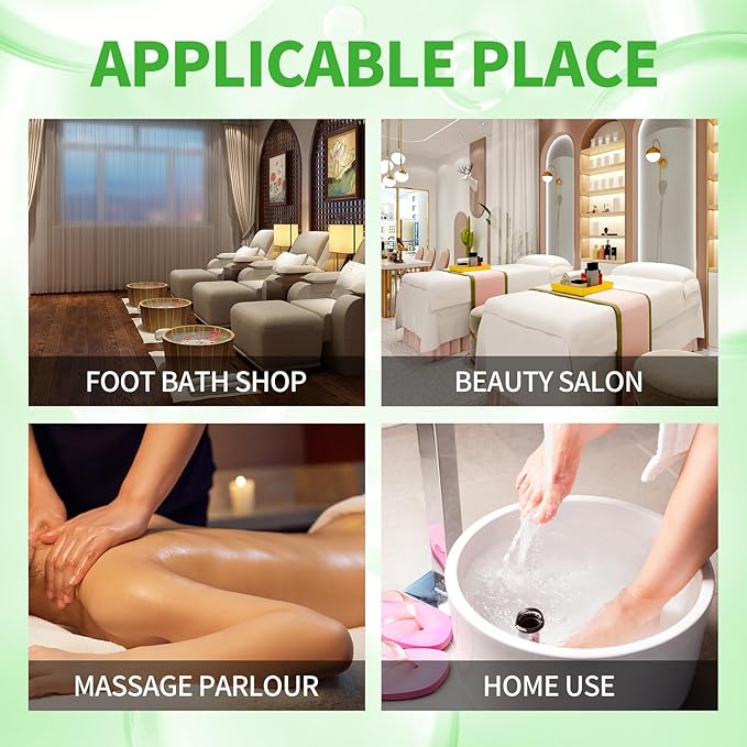 nbc BeautiLab Pedicure Kit Foot Soak Set: Bubble Salt, Sugar Scrub, Massage Mask, Massage Lotion in a Box, 4 Step Foot Spa Kit for Dry Feet,Tired Feet（1 Set Lemon)