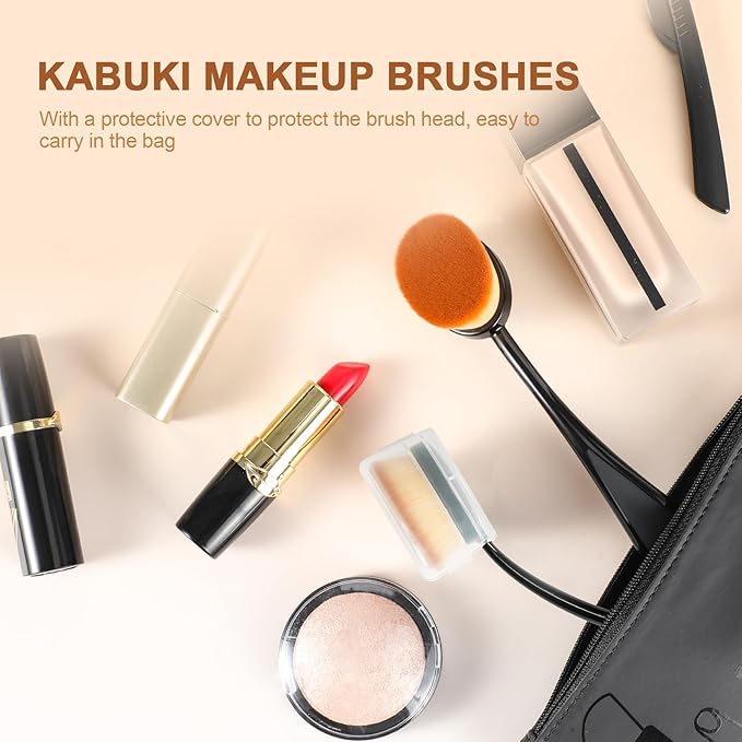 Foundation Brush for Liquid Makeup, Professional Makeup Brush for Seamless Liquid, Cream, and Powder Application Ultra-Soft, Dense, and Cruelty-Free Synthetic Bristles for Streak-Free Blending