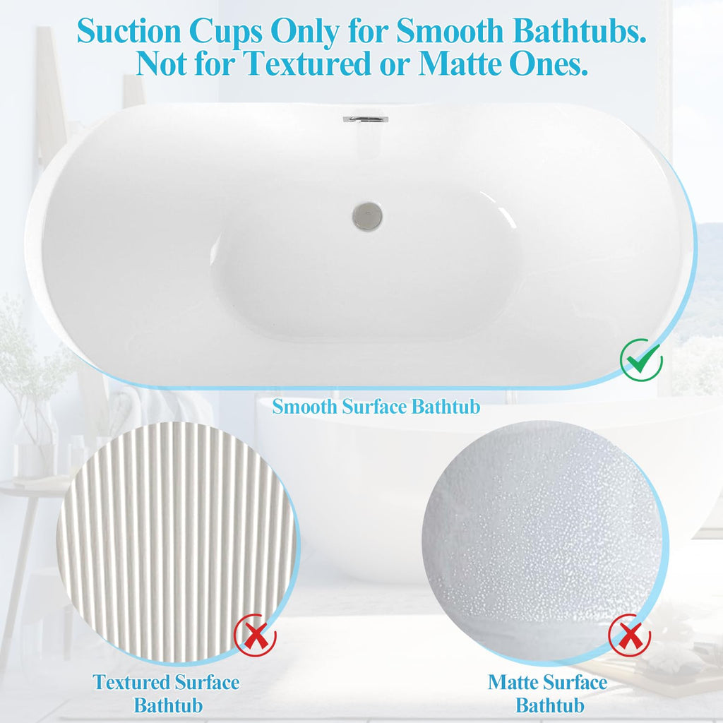 Crossing King Bubble Bath Mat, Bubble Bath Mat Tub Spa Massager, Gray