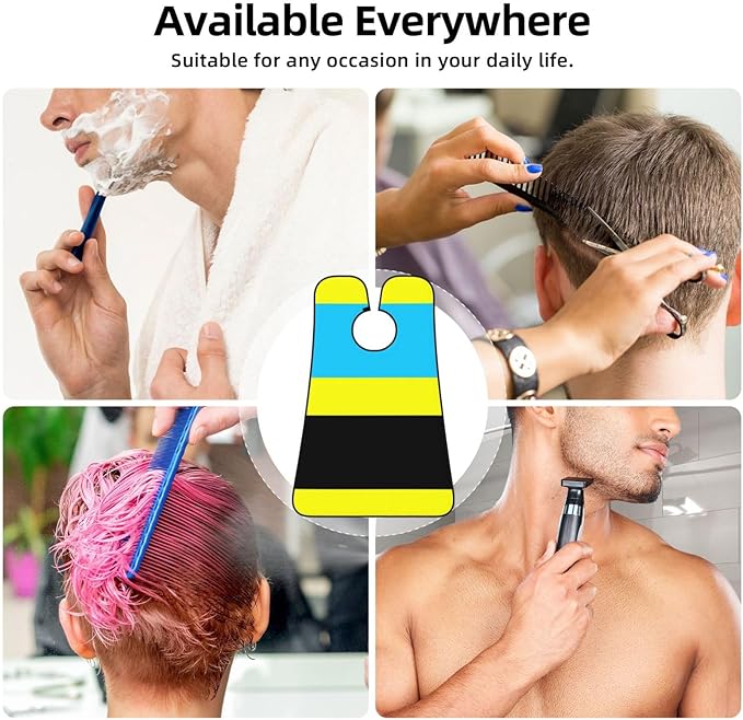 NOUZU Flag Of The Sultanate Of Burongan Print Beard Bib Apron For Men, Beard Hair Catcher For Men Shaving Trimming,Beard Cape Cloth, Black