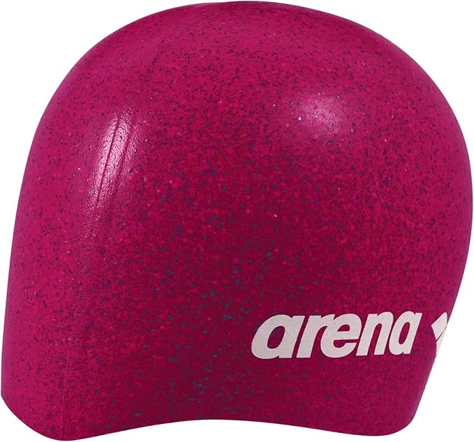 Arena Classic Unisex Recycled Silicone Swim Cap for Women and Men, Intensive Training and Racing Comfortable Long Hair Swimming Hat, Ruby/Multi