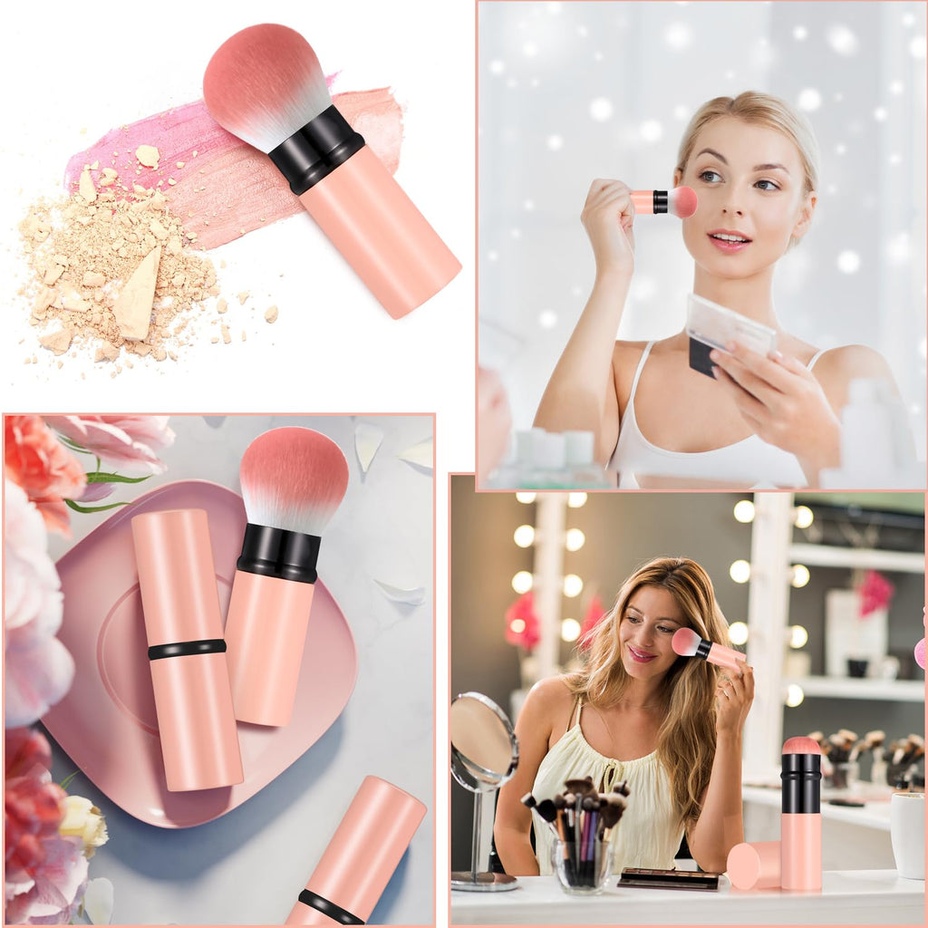 Retractable Makeup Brush, Portable Face Kabuki Makeup Brush
