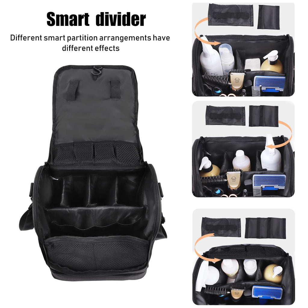 Dog&Cat Grooming Supplies Bag,Adjustable Compartments Grooming Bag for Pet