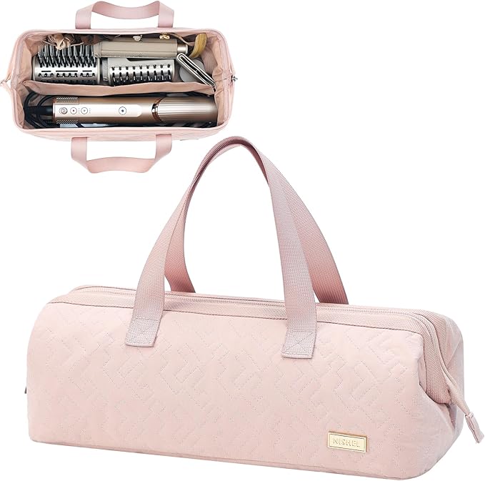NISHEL Hair Tools Travel Bag Dryer Curling Iron Attachment Organizer Case