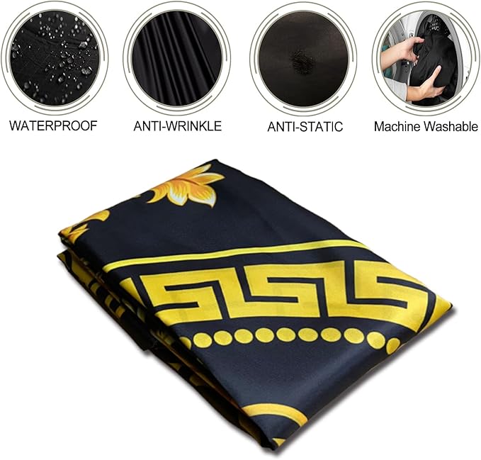 CapeshionPro Barber Capes Hair Cutting Capes Salon Stylist Capes with Snaps Waterproof Professional Large Barber Hairdresser Gown Cape- 63”× 56”(Gold)