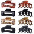 laxizar 8 Pack Claw Clips Rectangular Hair Clips for Women Girls Large Bandana Clips Strong Hold Hair Jaw Clips