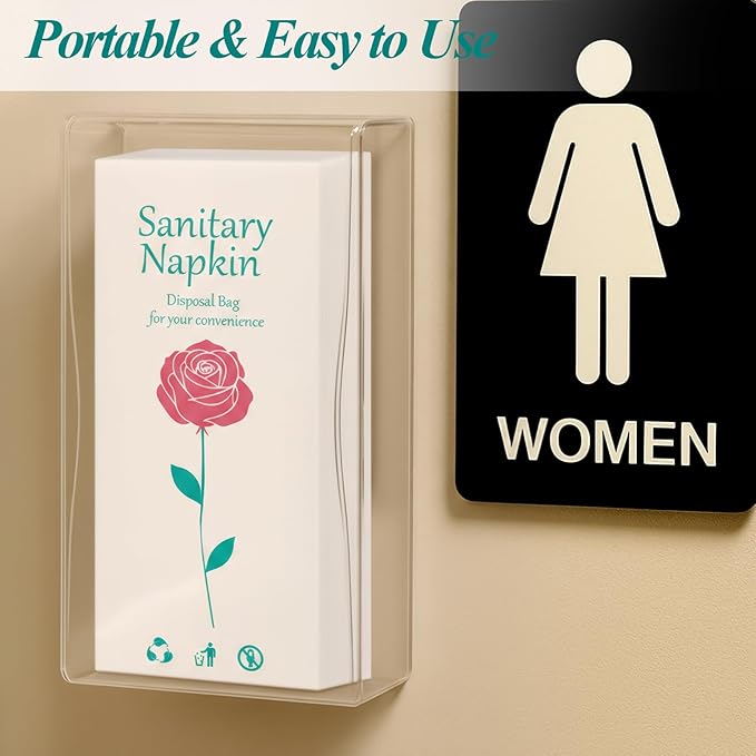 SilTriangle 500 Pcs Floral Sanitary Napkin Disposal Bags Feminine Hygiene Leak-Proof Personal Care Biodegradable Waste Bags for Pads Tampon Liners 9 x 3.9 Inches