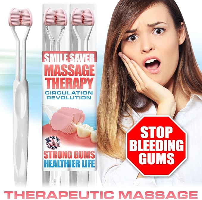 SMILE SAVER 360° Therapeutic Gum Massage for Bleeding Gums, Sensitivity, TMJ & Bruxism – Smile Anti-Aging: Spa Treatment for Your Smile – Morning Massage for Healthy Gums - Made in America