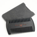 Menesia Black Wooden Beard comb for Men with Travel Case