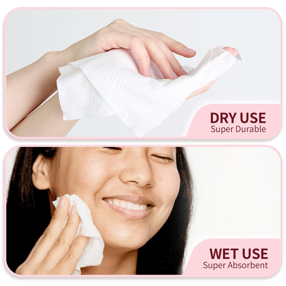 800 Count Soft Dry Wipe Dot Texture, 10 Pack