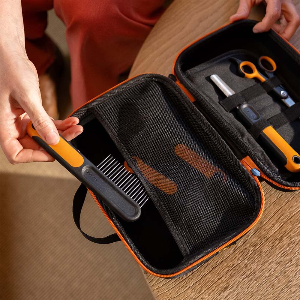 Fiskars Pet Grooming Tool Organizer Case & Storage Bag for Dogs and Cats