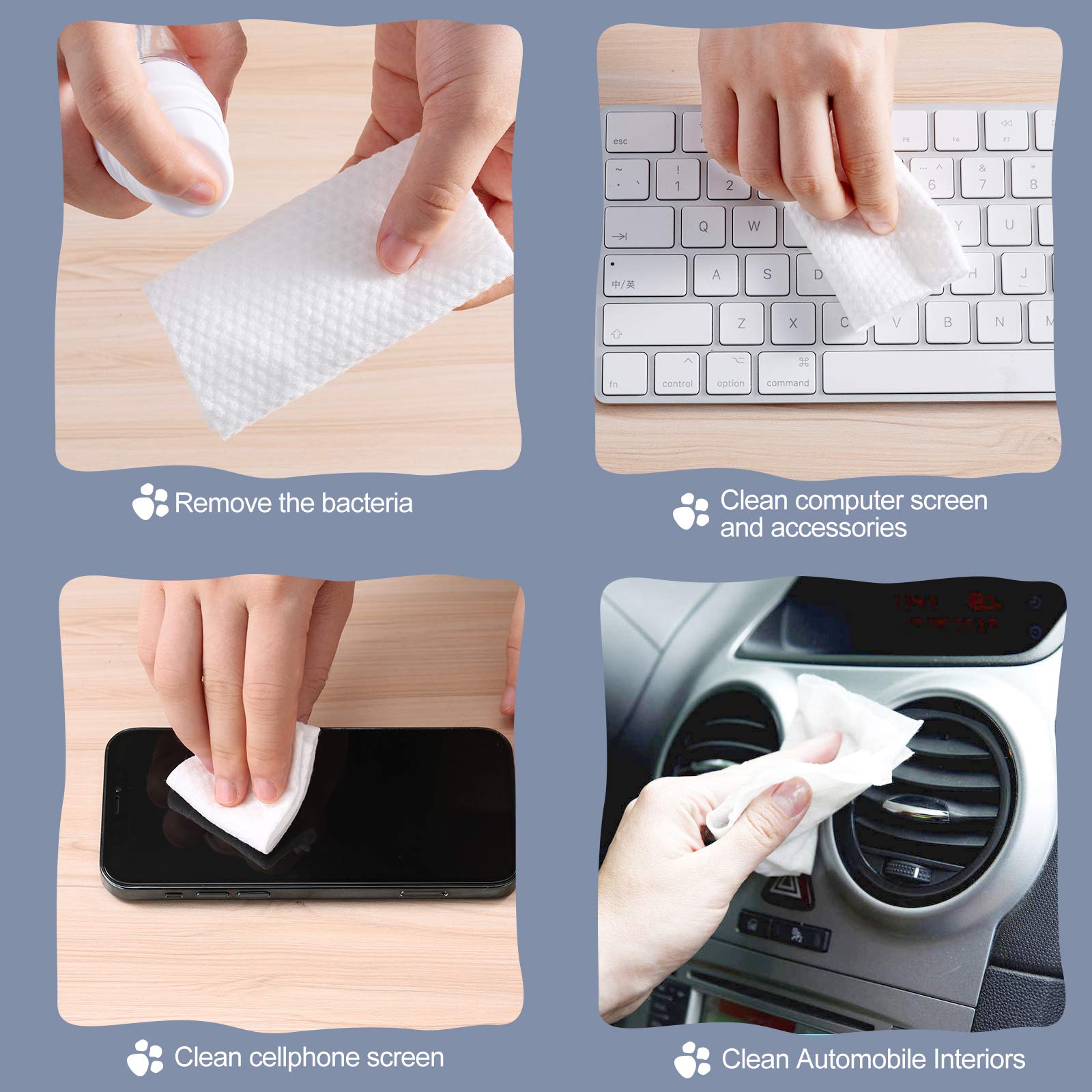 Disposable Face Cloths for Washing Disposable Towels Facial Towelettes Facial Cleansing Cloths (2 Pack)