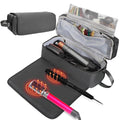 FAMOPLAY Hair Tools Travel Bag with Heat Resistant Mat Hair Styling Accessories Storage Case for Hair Dryer Flat Iron Straightener Curling Iron Haircare Accessories Travel Essentials for Women