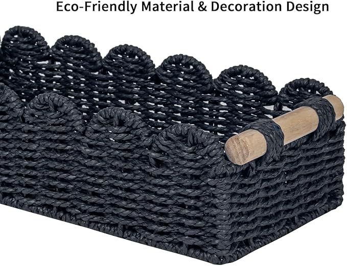 CubesLand Bathroom Basket Organizer, Toilet Tank Paper Storage Baskets 2PK