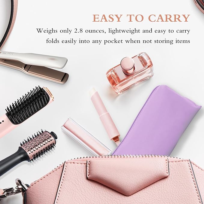 Suafrnut Professional Hot Hair Tools Organizer Bag Portable Travel Heat Resistant Storage Case Pouch for Curling Irons, Flat Irons, Hair Straightener and Styling Tools(17.7" x 3.2"x 3.2")
