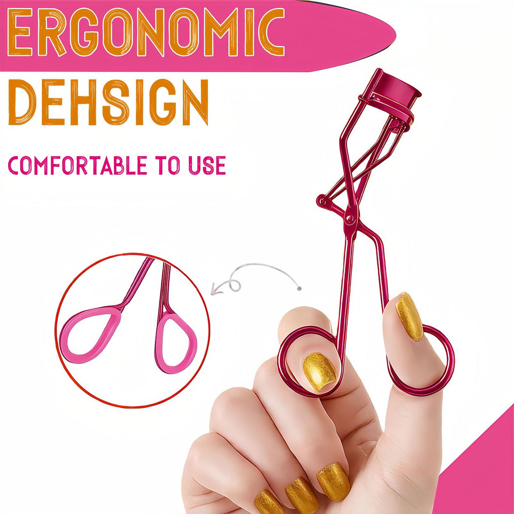 Acavado Professional Eyelash Curler with Lash Comb – Award-Winning Design – Pinch-Free, Effortless Curl for a Lash-Lift Effect in Seconds, Perfect for Home or Travel, Rose