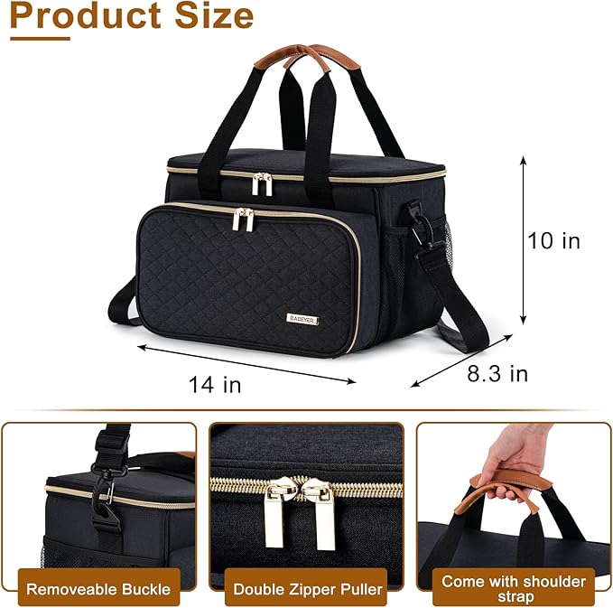 BABEYER Dog Grooming Vacuum Bag, Pet Grooming Kit Bag Perfect for Dog Hair Vacuum & Grooming Tool Kit Accessories- Black